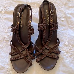 BCBG Girls brown heels